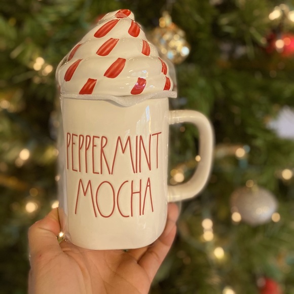 rae dunn peppermint mocha with topper